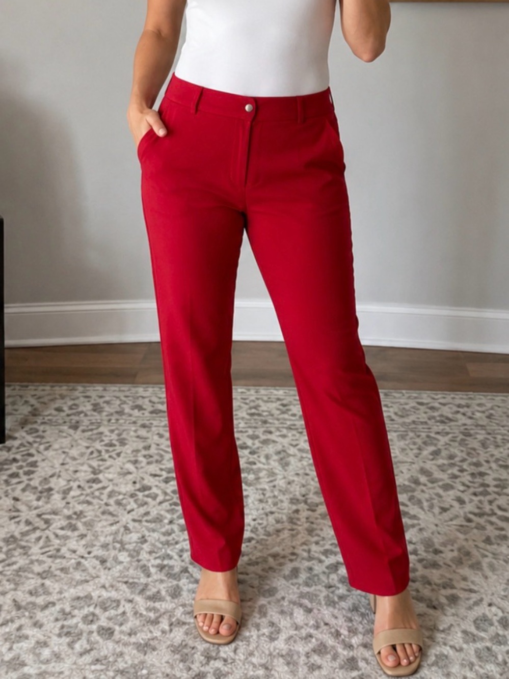 Simply Vera Vera Wang Red Pull-On Pants – Size XL